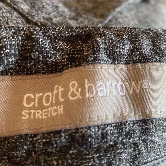 Croft & Barrow Women’s Dark Gray Tweed Dress Pants Size 8 Mid Rise Straight Leg - Picture 4 of 6